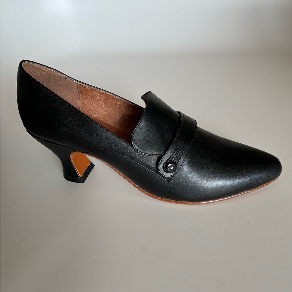 RARE, NEW American Duchess Moliere Edwardian Pumps, Black Leather, Women’s 9.5 - Picture 16 of 16